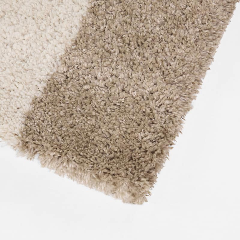 Bruce Modern Stripe Shag Area Rug