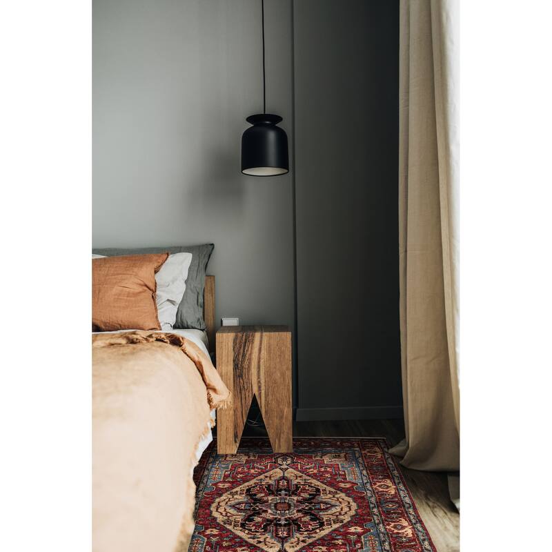 ECARPETGALLERY Hand-knotted Serapi Heritage Dark Red Wool Rug - 3'0 x 5'0