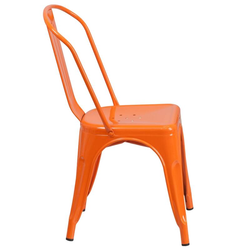 Metal Indoor-Outdoor Stackable Chair