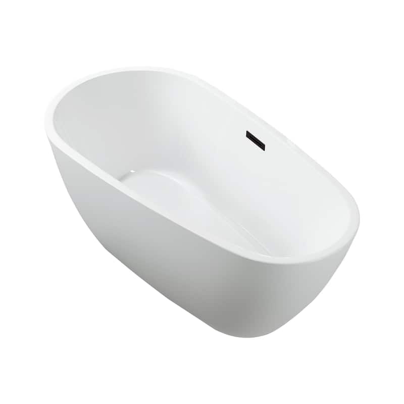 Vanity Art 59" Acrylic Freestanding Soaking Bathtub