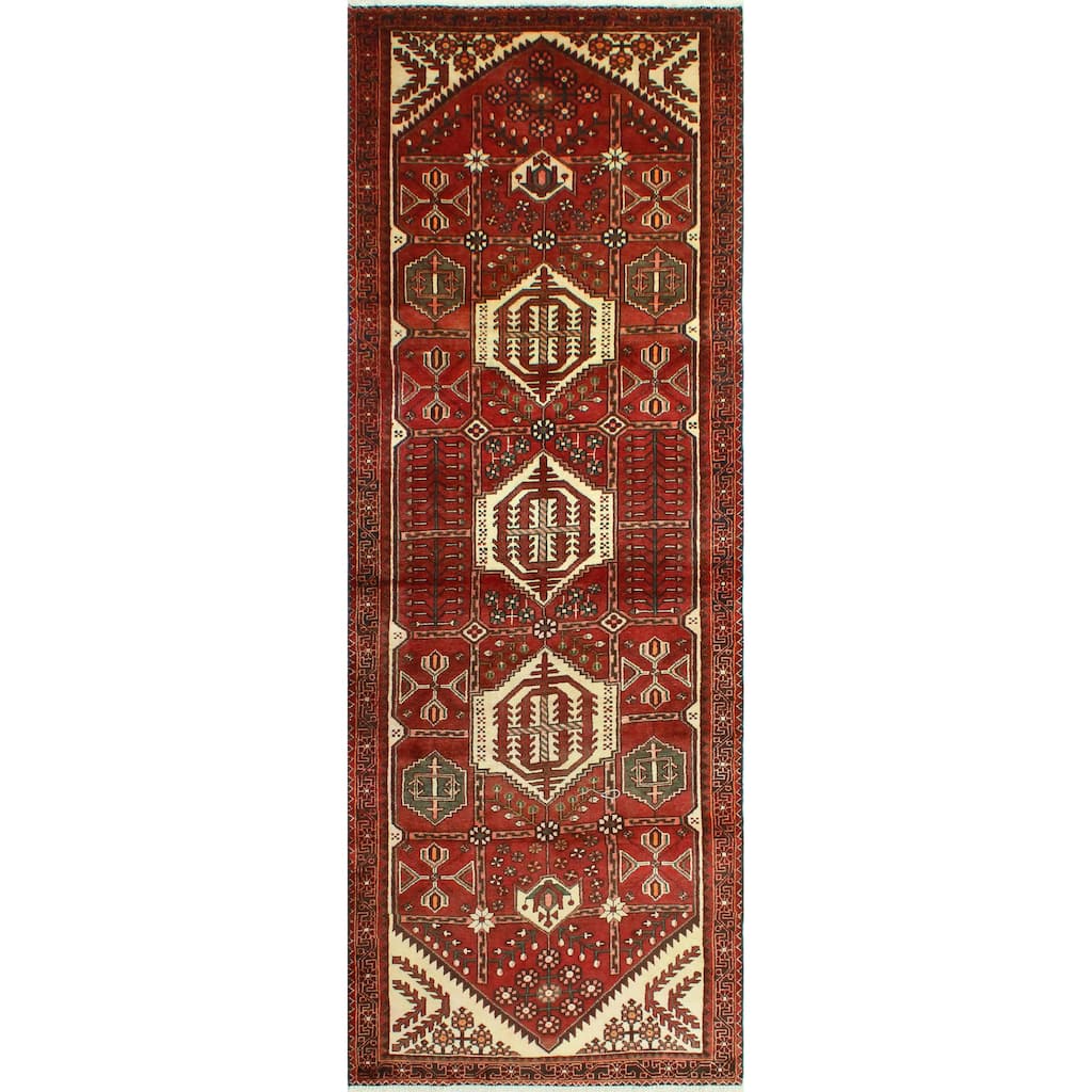 Fine Vintage Distressed Aseed Brown/Ivory Runner - 3'9" x 10'1"