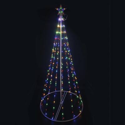 Joiedomi 6FT Tall Plastic Multicolored LED Animated Lightshow Cone Tree ...