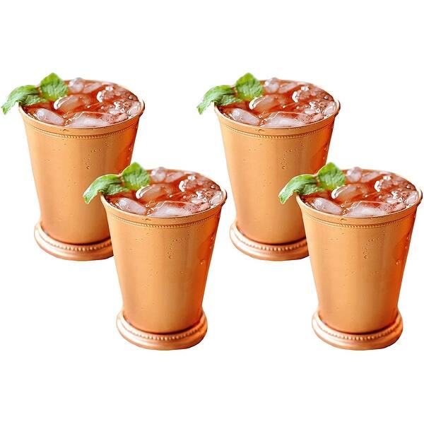 Mint Julep Cup With Drinking Straws Julep Cup Copper Bar Gift Set Cocktails Mixed Drinks Bartender Gift Set Of 8 12 Oz Cups Overstock 32876167