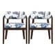 preview thumbnail 1 of 10, Christopher Knight Home - Carter Modern Dining Armchair Set of 2 with Upholstered Seating and Solid Wood Frame Dark Brown+Print