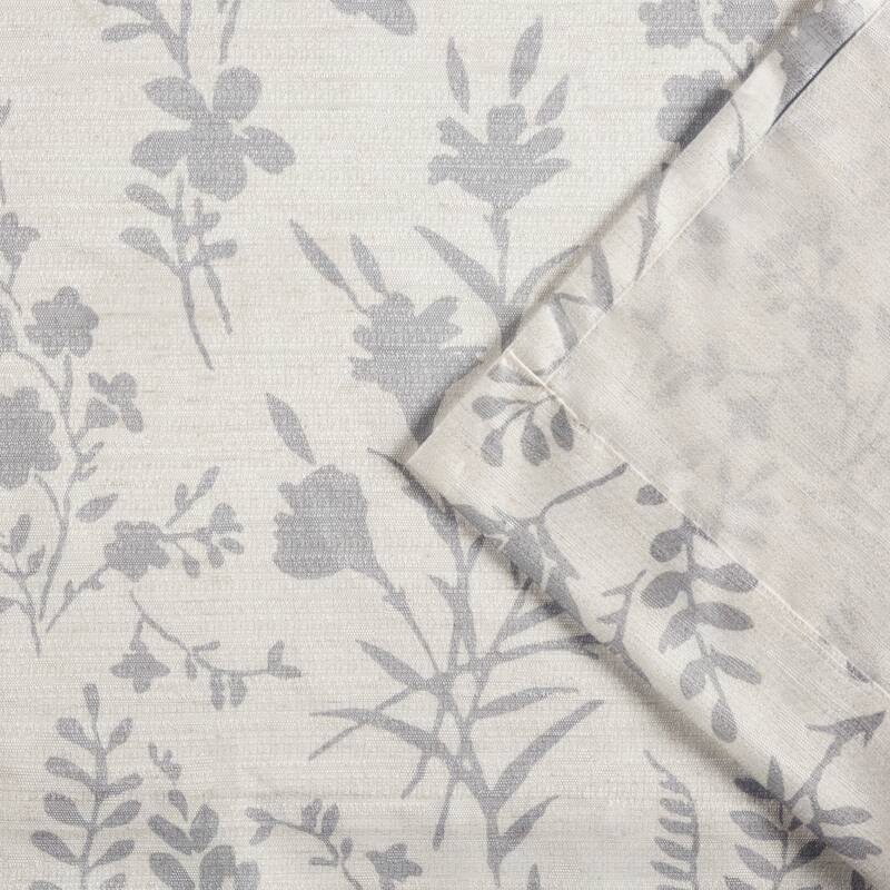 ATI Home Silhouette Floral Grommet Top Curtain Panel Pair