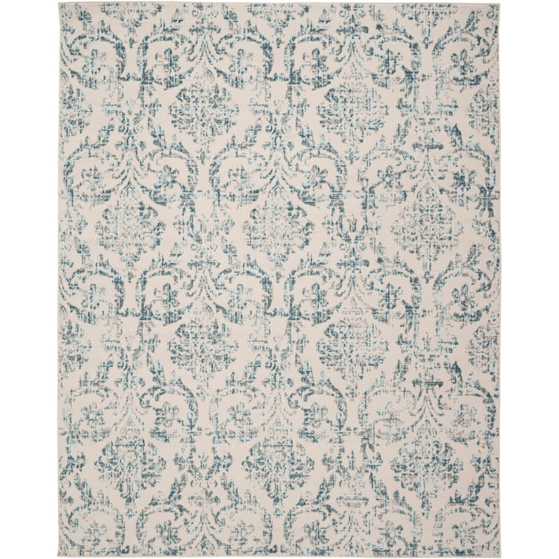 Nourison Jane Farmhouse Vintage Indoor only Damask Area Rug