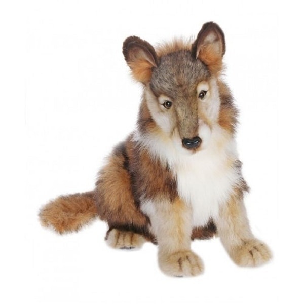 Pack of 2 Life-Like Handcrafted Extra Soft Plush Seated Wolf Cub Stuffed Animals 14.5". Opens flyout.
