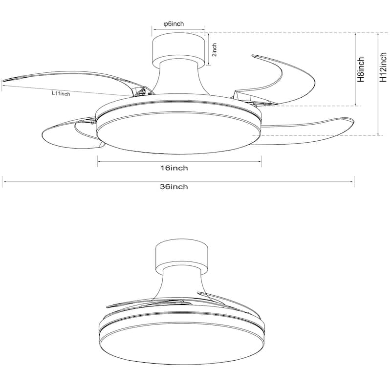 Fanaway Orbit 36-inch Ceiling Fan with Light