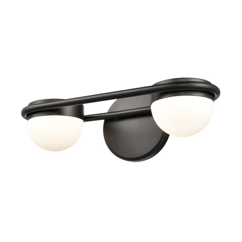 Nelly 14-inch Wide 2-Light Vanity Light in Matte Black