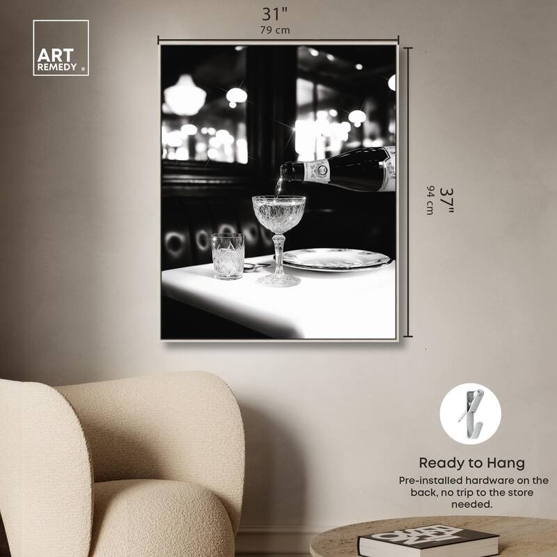 Sparkling in Monochrome II Canvas by Art Remedy