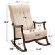 preview thumbnail 17 of 39, AVAWING Upholstered Rocking Chair Modern High Back Armchair