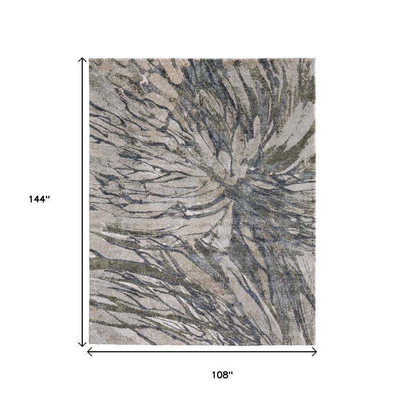 HomeRoots Abstract Bohemian Rectangle Area Rug