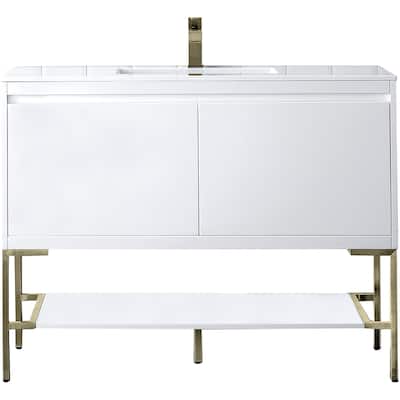 James Martin Vanities 805-V47.3-CB-GW Mantova 48" Single Basin Poplar