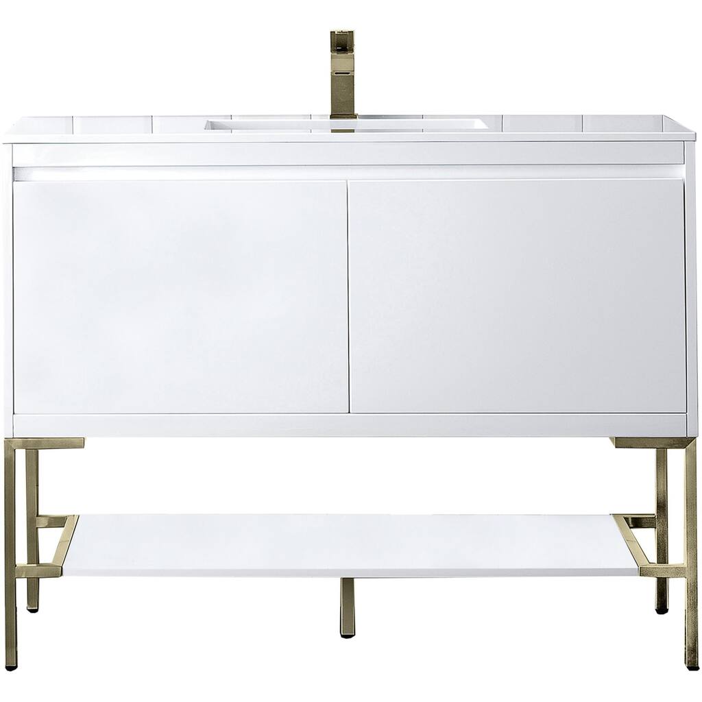 James Martin Vanities 805-V47.3-CB-GW Mantova 48" Single Basin Poplar