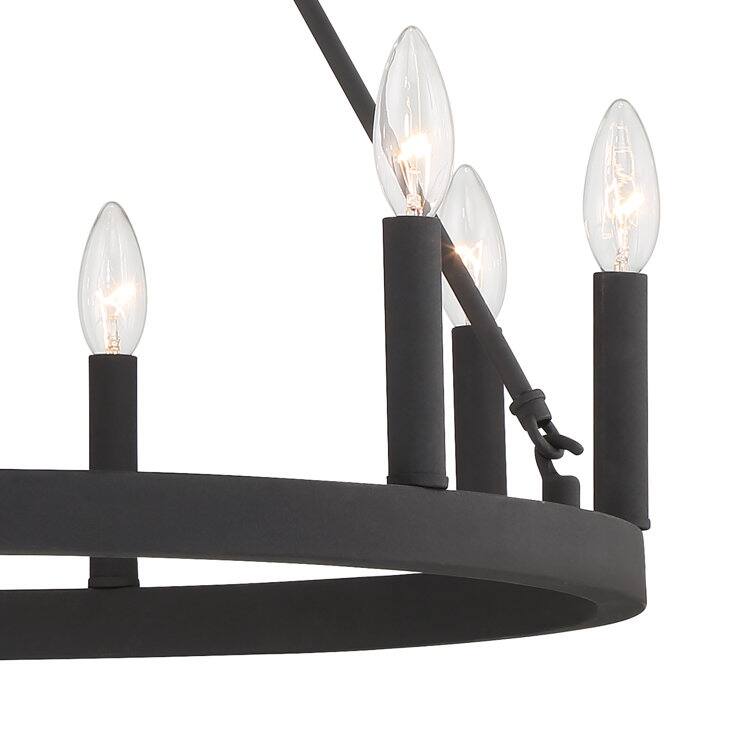 Acroma 9-light Modern Farmhouse Wagon Wheel Chandelier-UL Certified - N/A