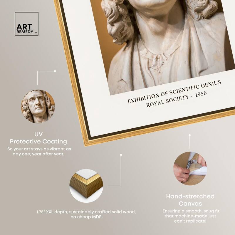 Newton's Likeness in Marble Canvas by Art Remedy