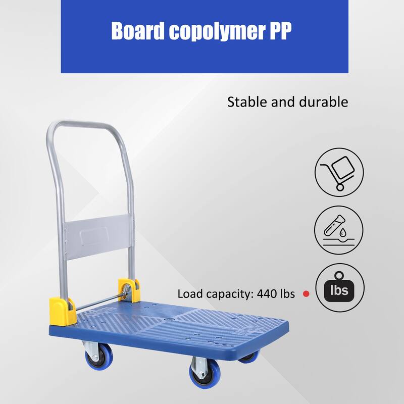 Foldable Push Hand Cart, Platform Truck
