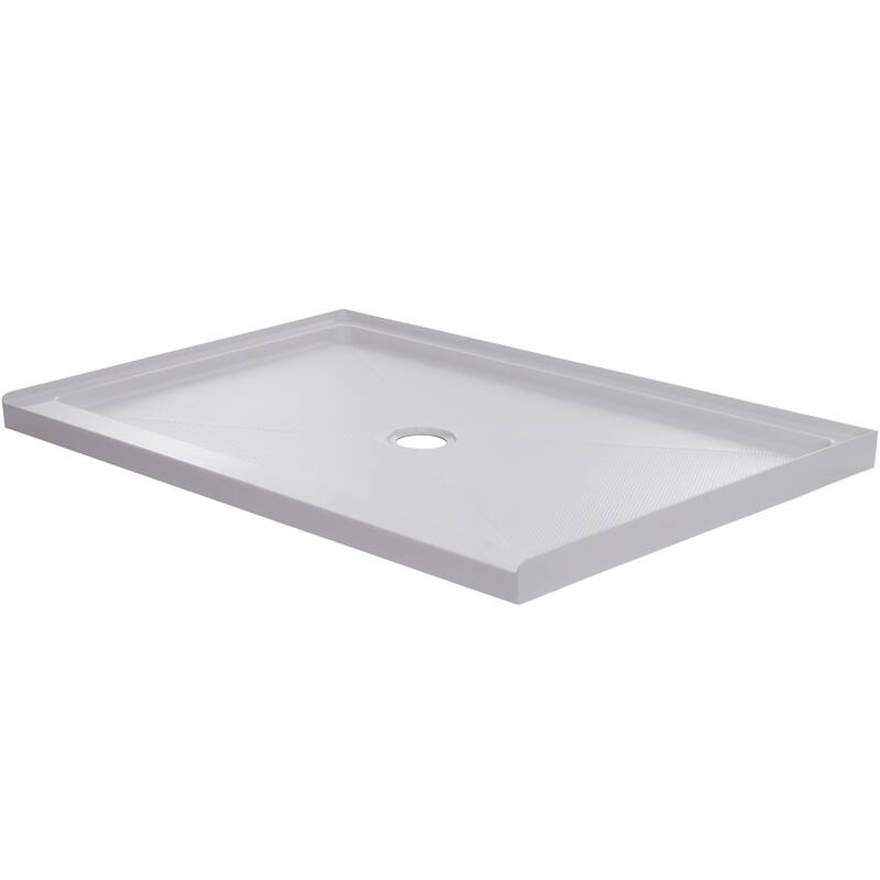 CRAFT + MAIN 6036C 60" x 36" Rectangular Shower Base with Center Drain - White