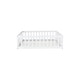 preview thumbnail 9 of 43, White Full Size Wooden Floor Bed with Fence & Door, Rubber, Safety Guardrails