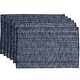 preview thumbnail 2 of 7, Sweet Home Collection Two Tone Cotton Woven 13x19 Placemats (Set of 2, 4, or 6) Set of 6 - Navy
