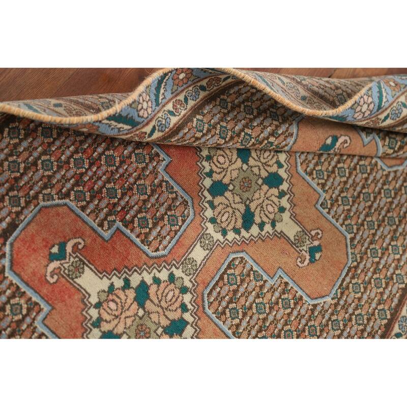 Geometric Bidjar Vintage Persian Runner Rug Handmade Wool Carpet - 2'9" x 10'1"