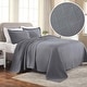 preview thumbnail 57 of 98, Superior Basketweave Cotton Decorative Bedspread Set Silver - Full