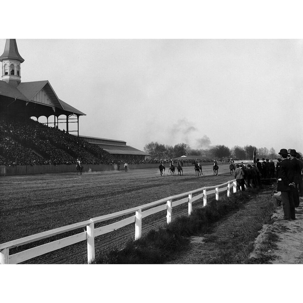 Churchill Downs Black and White Gallery Wrapped Canvas