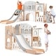 preview thumbnail 1 of 31, 8-in-1 Toddler Indoor Playground with Slide Baby Slide Playset for Toddlers Ages 1-3 Outdoor Play Pink - 64.96x59.06x39.37in