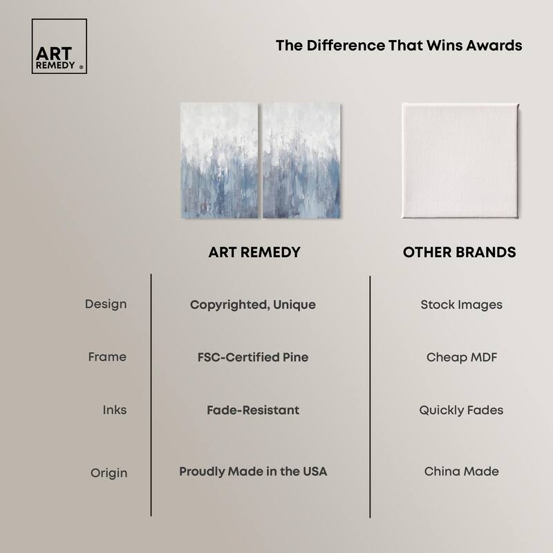 Frosted Glass Canvas Set of 2 by Art Remedy, Gallery Wrapped