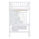 preview thumbnail 12 of 52, Twin Size Wooden Loft Bed with Bookshelf, Drawers, Desk & Wardrobe - Stylish Space-Saving Furniture