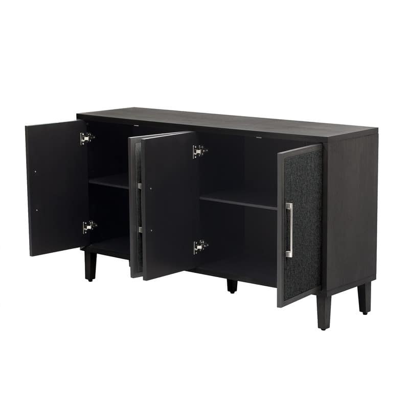 Light Luxury Style Cabinet with Four Linen Cabinet Doors,Suitable for Living Room,Study Room,Entrance