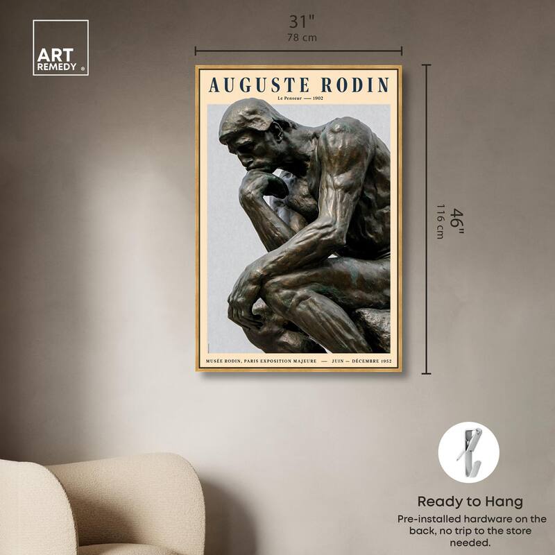 The Thinker Canvas by Art Remedy