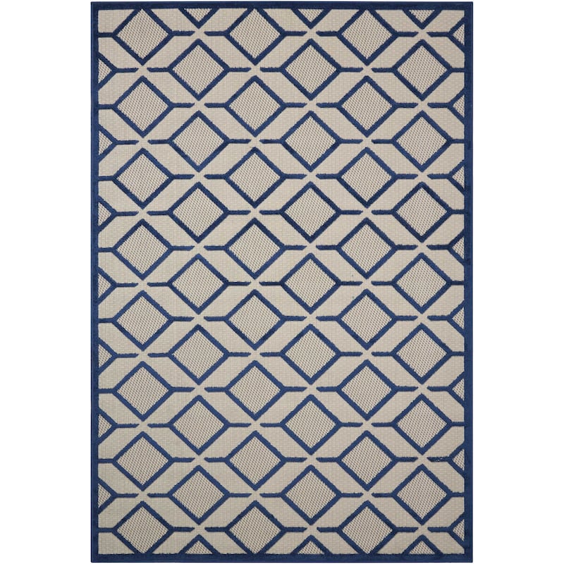 Nourison Aloha Geometric Indoor/Outdoor Area Rug - 2'8" x 4' - Navy
