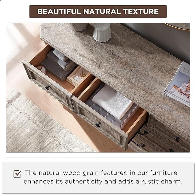 Farmhouse Drawers Dresser, Wood Chest of Drawers, Dressers Organizer