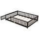 preview thumbnail 27 of 92, Modern Floor Platform Bed with Fence and Door