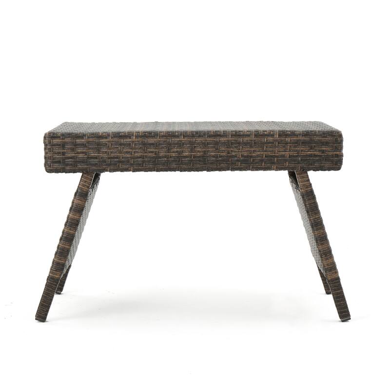 Salem Wicker Outdoor Folding Side Table by Christopher Knight Home