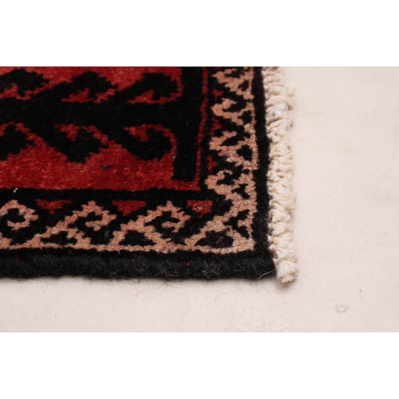 ECARPETGALLERY Hand-knotted Royal Baluch Black Wool Rug - 3'8 x 6'7