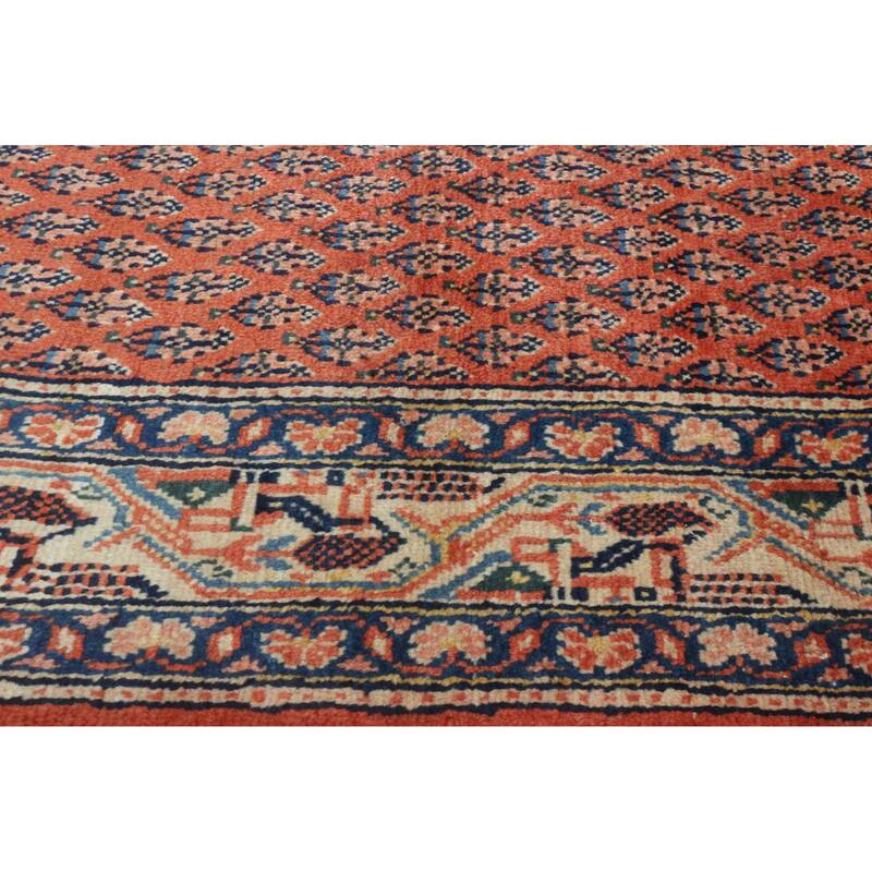 ECARPETGALLERY Hand-knotted Andelz Red Wool Rug - 3'5 x 10'2