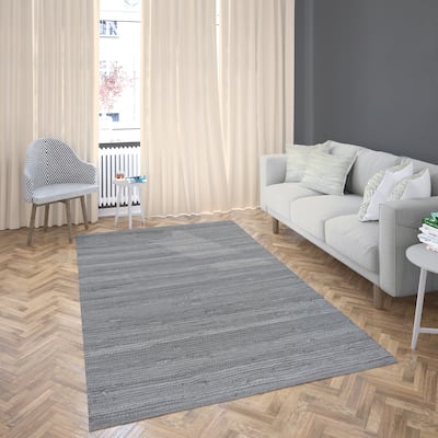 Fabstyles Solid Cotton Handmade Area Rag Rug Living Room, Hallway