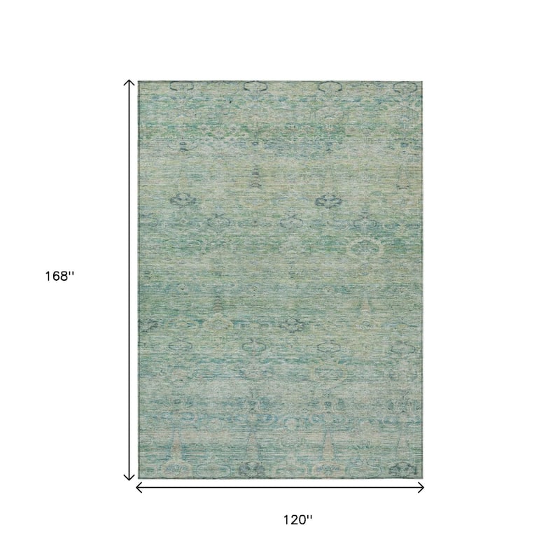 HomeRoots Oriental Traditional Rectangle Outdoor Rug