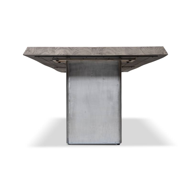 Urbia Brooks Solid Acacia Dining Table - Cast Slab Base