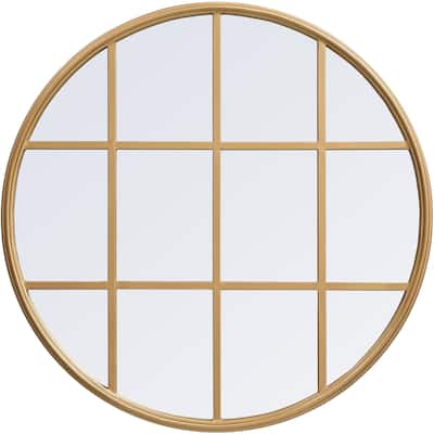 Elegant Lighting Motif 28" Diameter Circular Beveled Metal Framed
