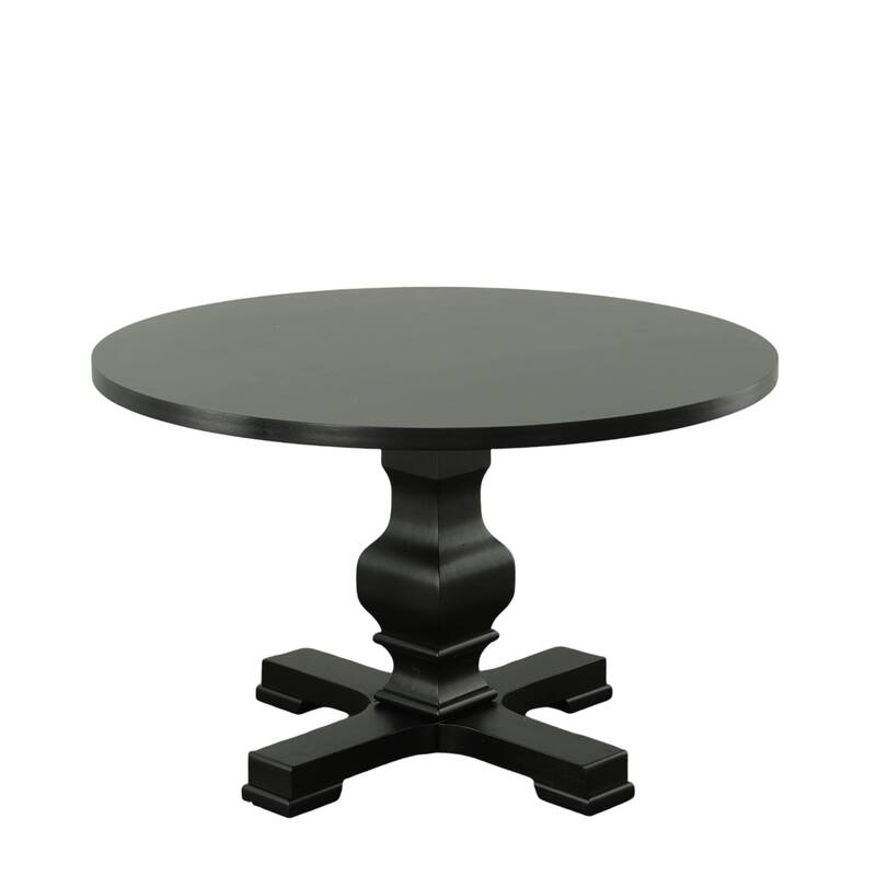 Solid Round Pedestal Table - 47.25" - Black
