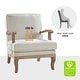 preview thumbnail 22 of 32, Rinaldo Farmhouse Polyester Armchair with Comfortable Backrest and Cushion by HULALA HOME