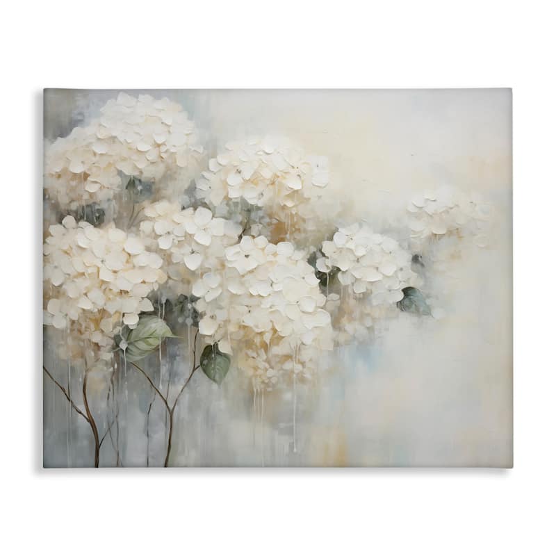 Stupell Subtle Fading White Hydrangeas Canvas Wall Art Design By Arlington Prints - 48 x 36