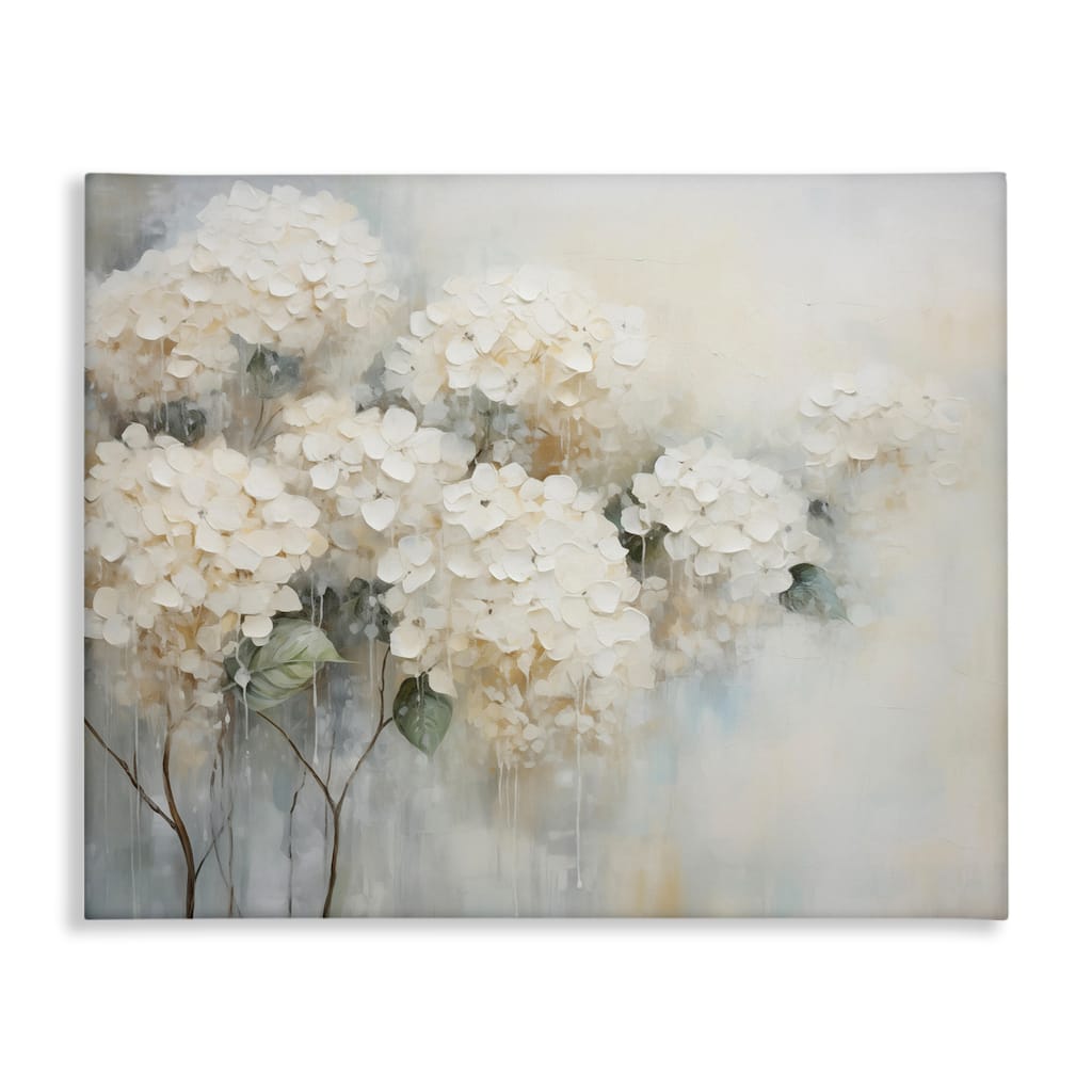 Stupell Subtle Fading White Hydrangeas Canvas Wall Art Design By Arlington Prints