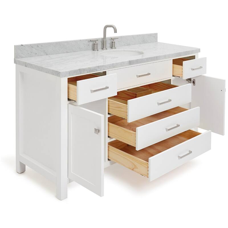 Ariel H061SCWOVO Bristol 61" Free Standing Single Oval Basin Vanity