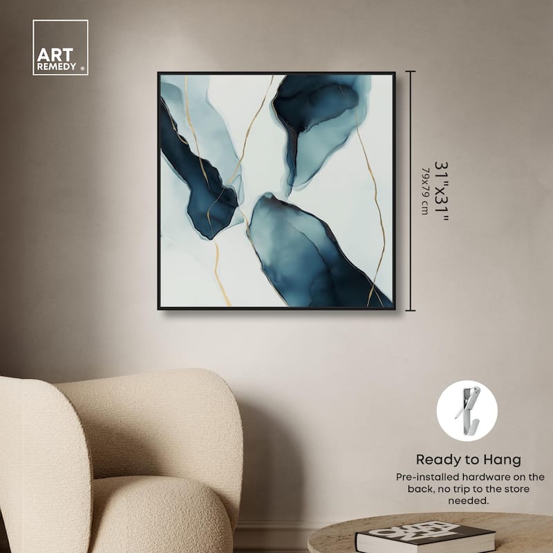 Cerulean Flow II Canvas by Art Remedy