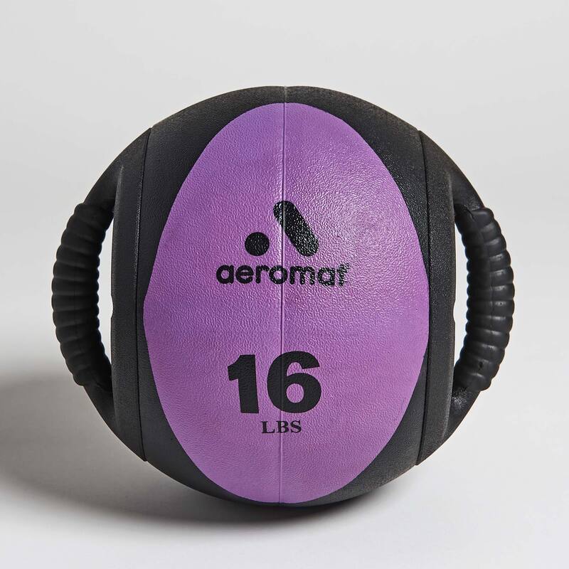 Aeromat Dual Grip Power Medicine Ball - 16 lbs - Purple