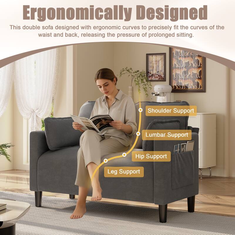 Soft Loveseat Couch With Soft Cushions